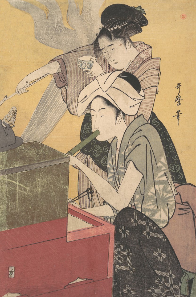 Keittiössä n. 1794-95. tekijältä Kitagawa Utamaro