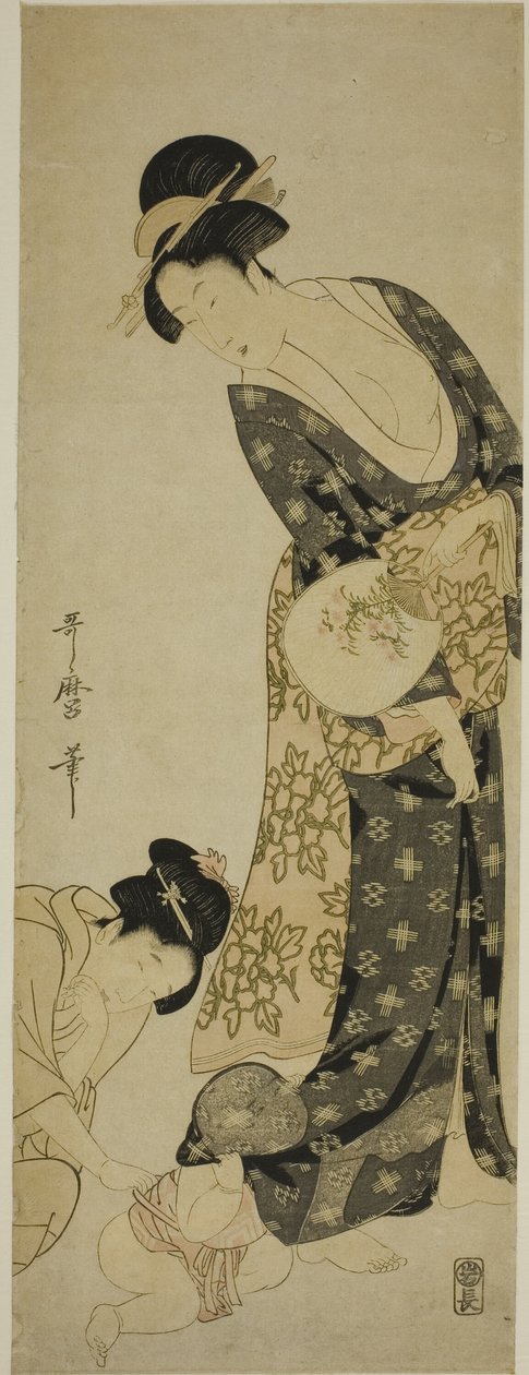 Äiti ja lapsi tekijältä Kitagawa Utamaro