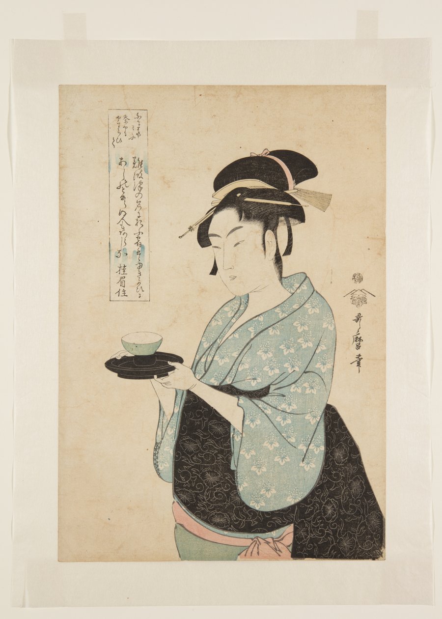 Naniwaya Okita (värillinen puupainatus) tekijältä Kitagawa Utamaro
