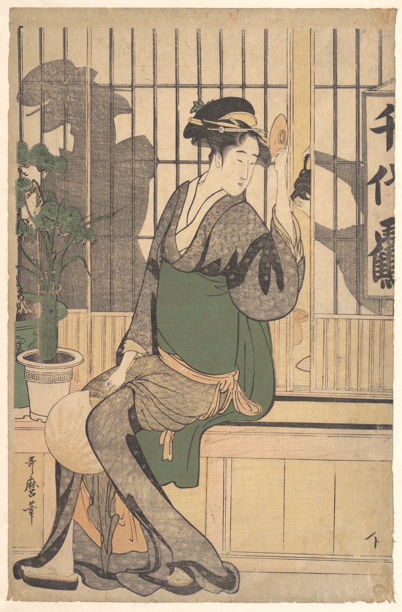 Varjot shoji-ovella tekijältä Kitagawa Utamaro