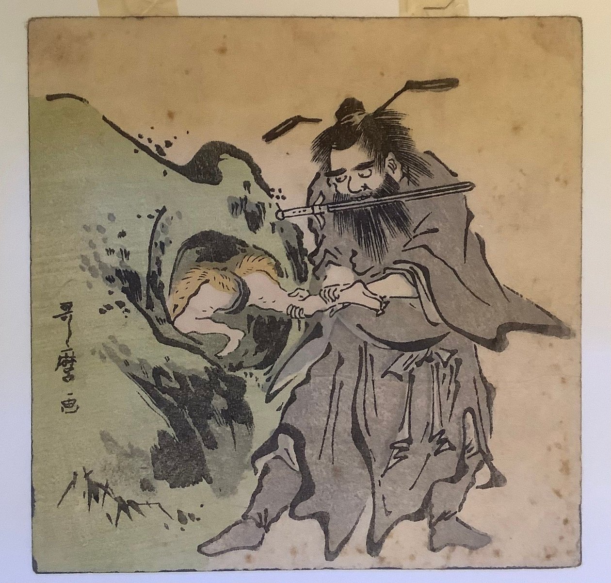 Shōki ottaa onin kiinni tekijältä Kitagawa Utamaro