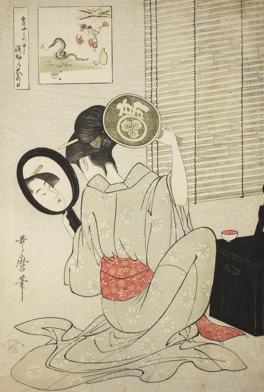 Takashima Ohisa, n. 1795 tekijältä Kitagawa Utamaro