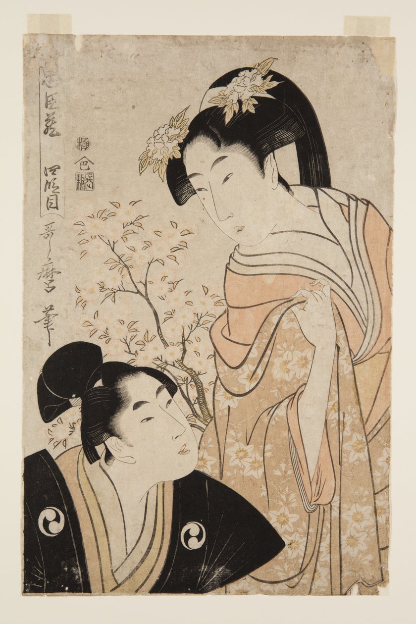 Neljäs vaihe (Yondanme) (värillinen puupainatus) tekijältä Kitagawa Utamaro