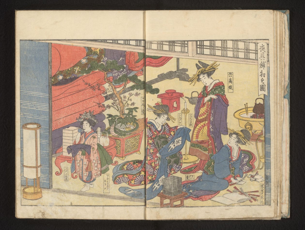 Juhlavalmistelut tekijältä Kitagawa Utamaro