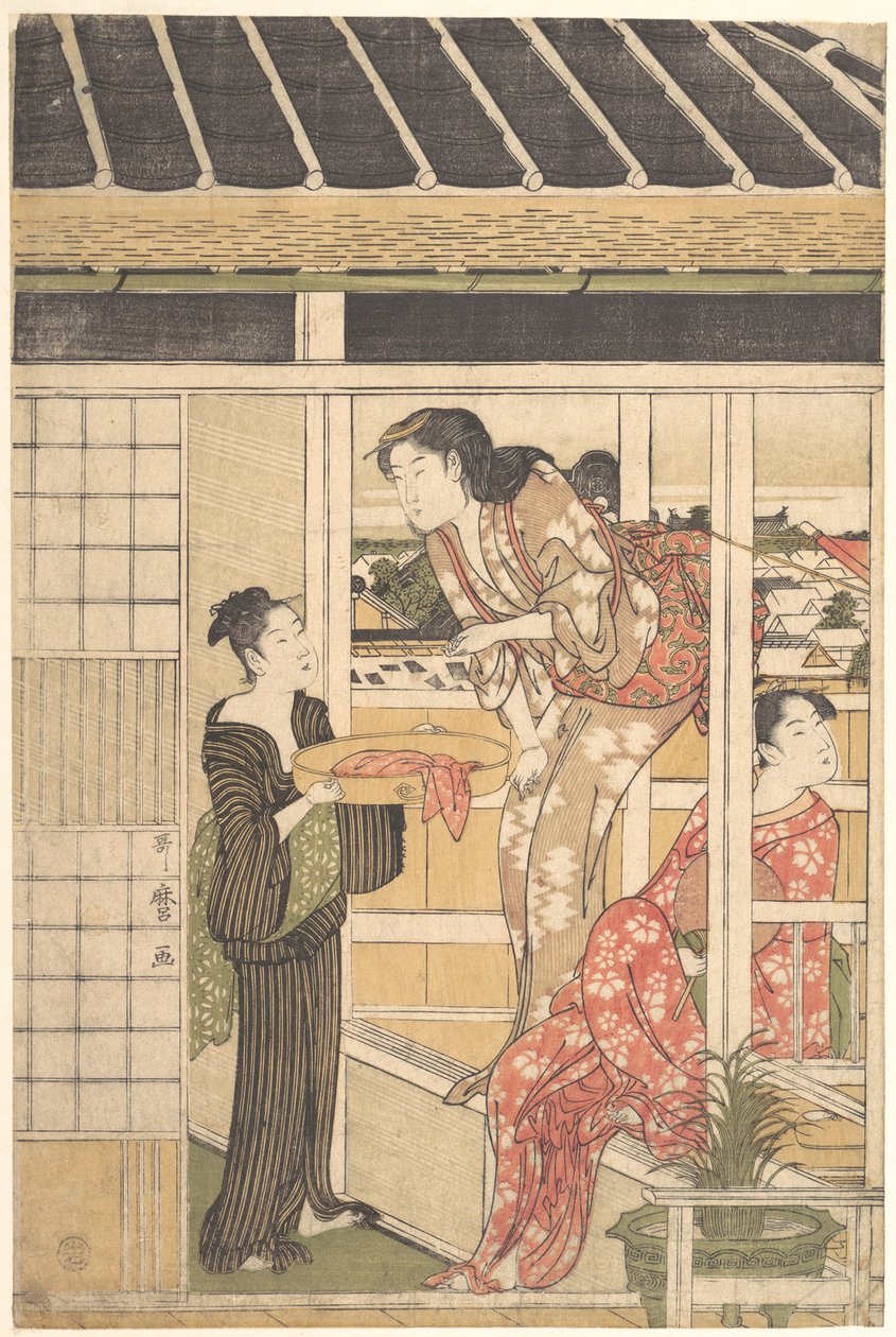 Pyykkipäivä tekijältä Kitagawa Utamaro