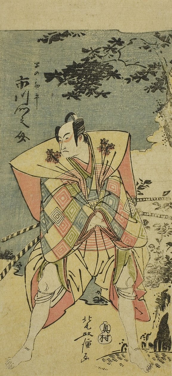 Ichikawa Monnosuke Ichikawa Monnosuke, Chushinguran panimon ryhmän hallituksen jäsen tekijältä Kitao Masanobu