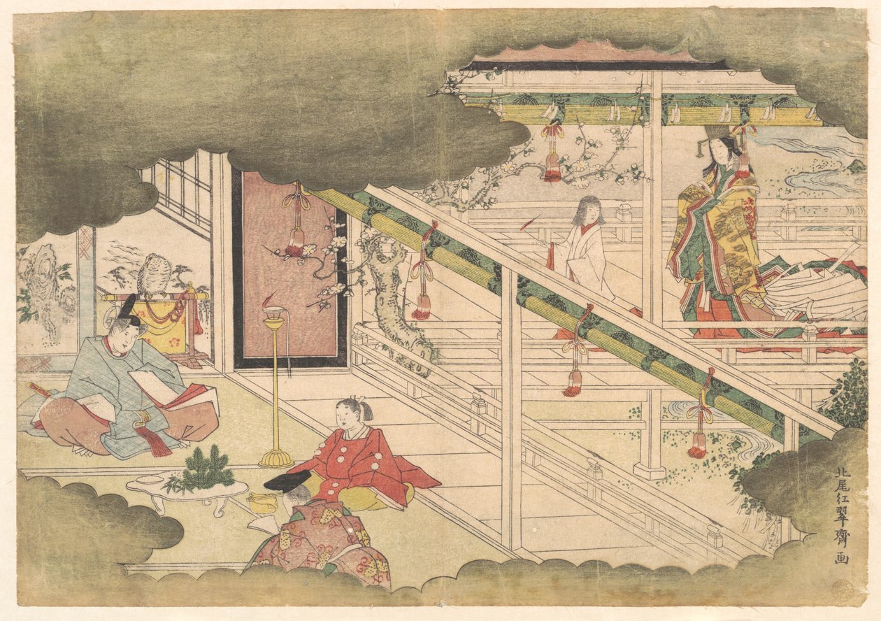 Tapaus Ise-tarinoista (Ise Monogatari) tekijältä Kitao Shigemasa