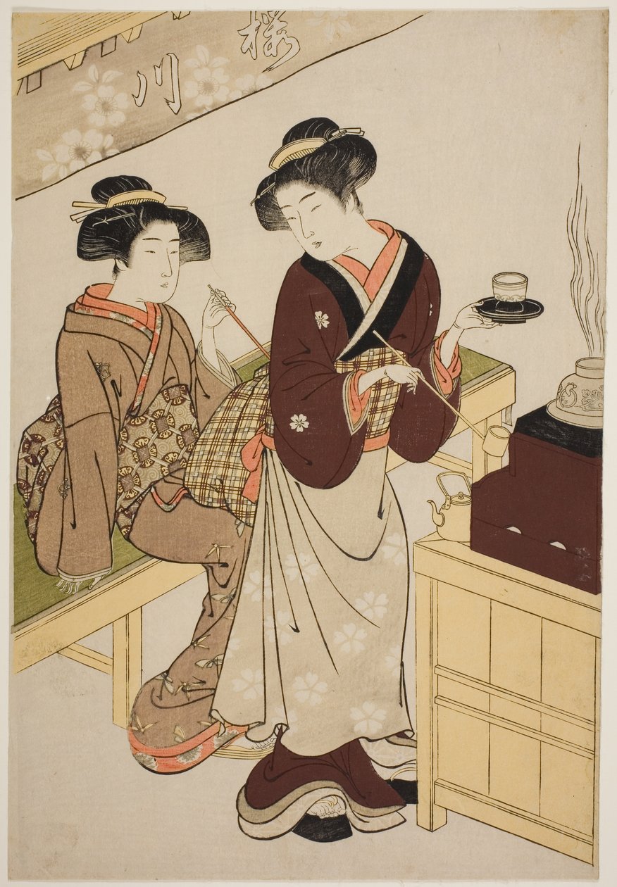 Sakuragawa Teahouse tekijältä Kitao Shigemasa