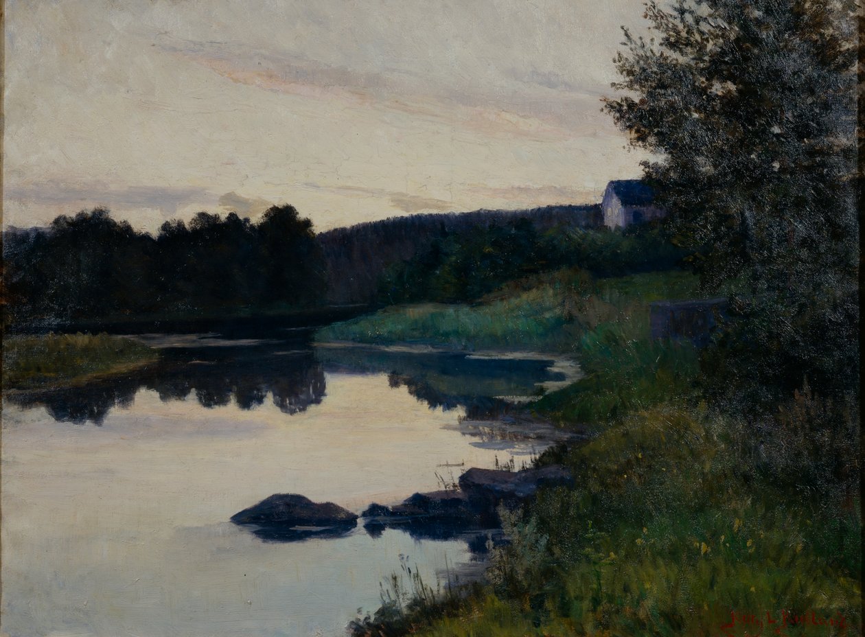 Kesäilta (öljy kankaalle) tekijältä Kitty Lange Kielland
