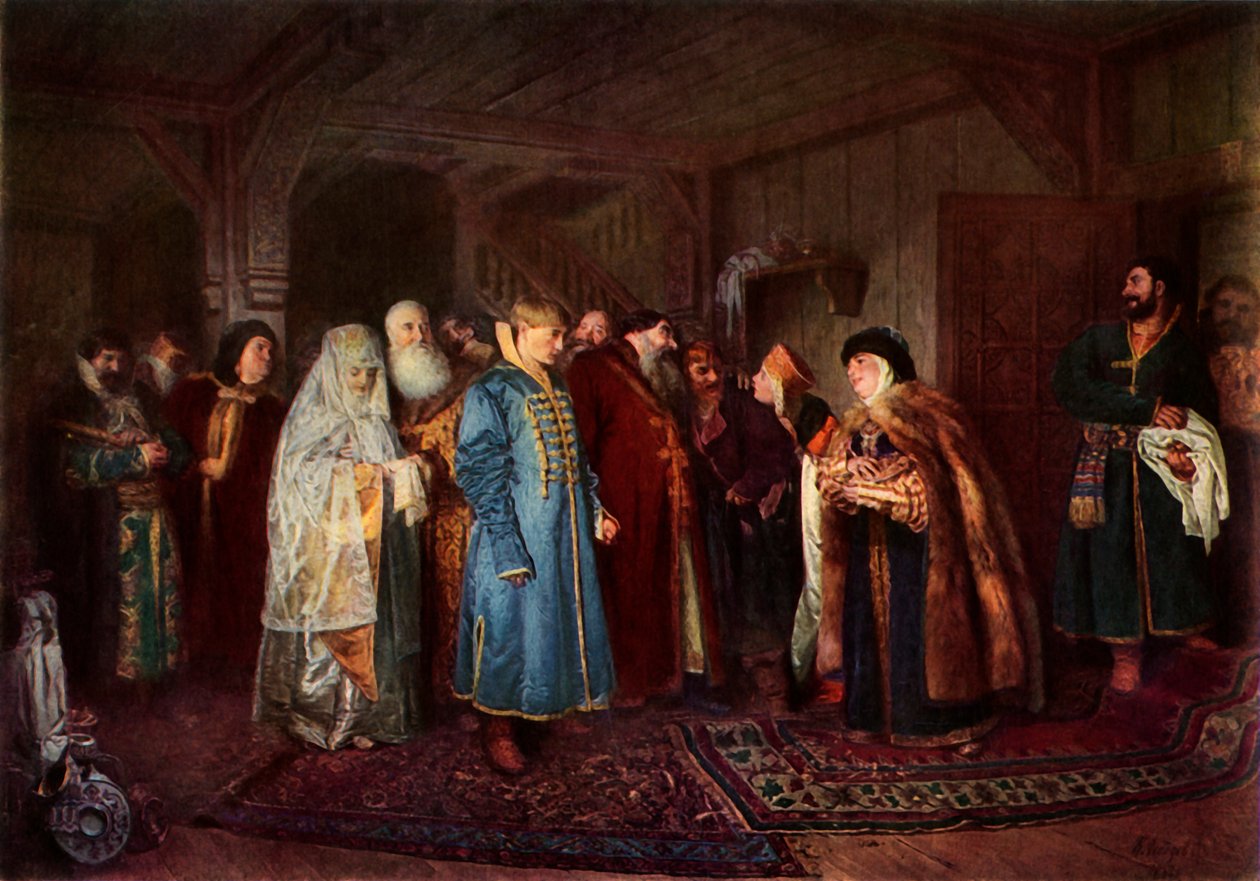 "Piilotetut häät", 1883, 1965. tekijältä Klavdi Vasilevich Lebedev