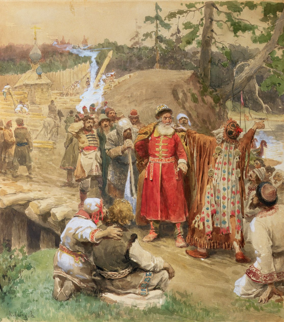 Uusien alueiden valloitus Venäjällä, 1904 tekijältä Klavdiy Vasilievich Lebedev