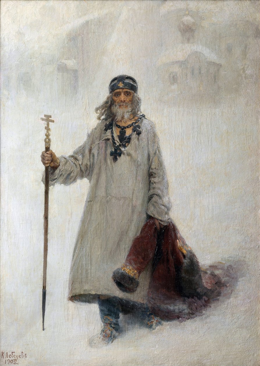 Basil Siunattu (Vassili tai Basil tyhmä Kristuksessa tai Basil Siunattu tekijältä Klavdiy Vasilievich Lebedev