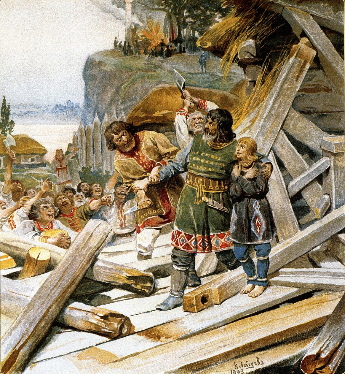 Saint Theodore le varegue (Saint theodore des grottes de Kiev tai Theodore de Kiev tekijältä Klavdiy Vasilievich Lebedev