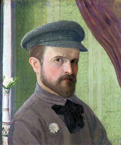 Omakuva, n. 1909-1910 (öljy pahville) tekijältä Ivan Vassilyevich Klyun