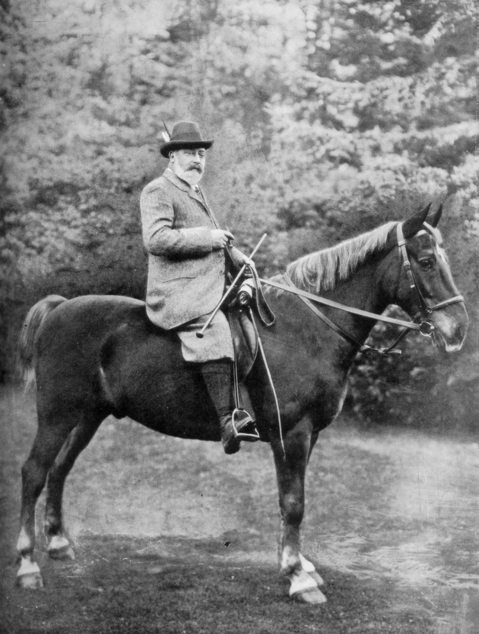 Kuningas Edward VII ratsastaa salaliittojen luo Sandringhamissa, Norfolkissa, 1902–1910 1910 tekijältä Knights Whittome