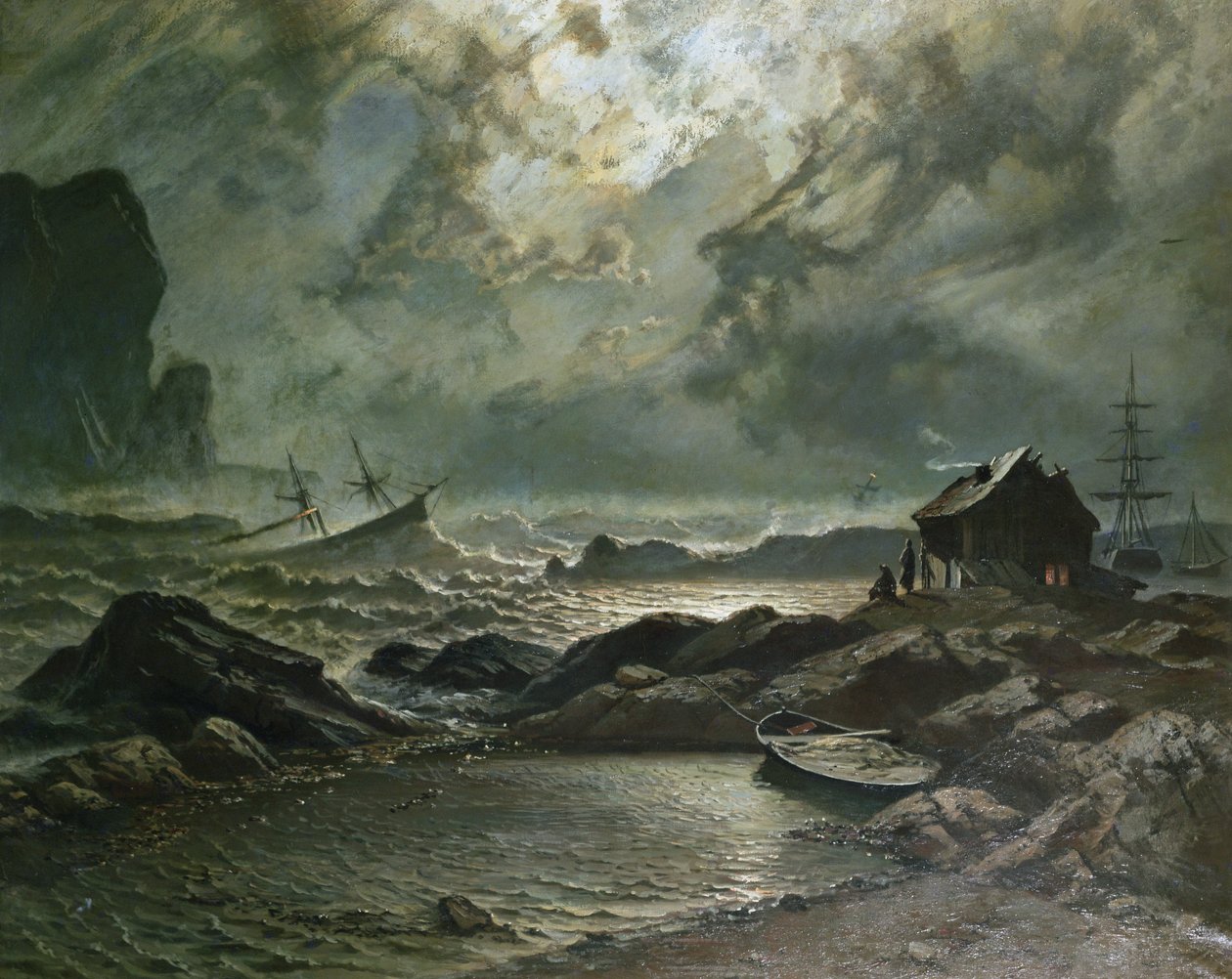 Myrsky Norjan rannikolla tekijältä Knud Andreassen Baade