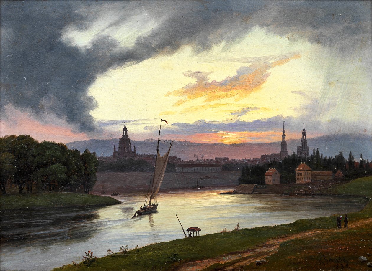 Norjalainen:  Dresden at Sunset Dresden auringonlaskun aikaan tekijältä Knud Baade