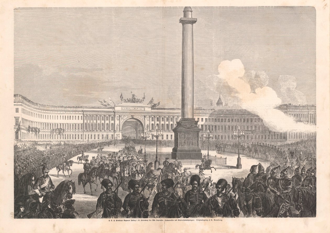 Tanskan prinsessa Dagmarin saapuminen Pietariin 23. syyskuuta 1866 1866. tekijältä Knud Gamborg