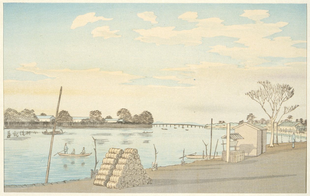 Fuji-view-lautta, Ōkawa-joki tekijältä Kobayashi Kiyochika