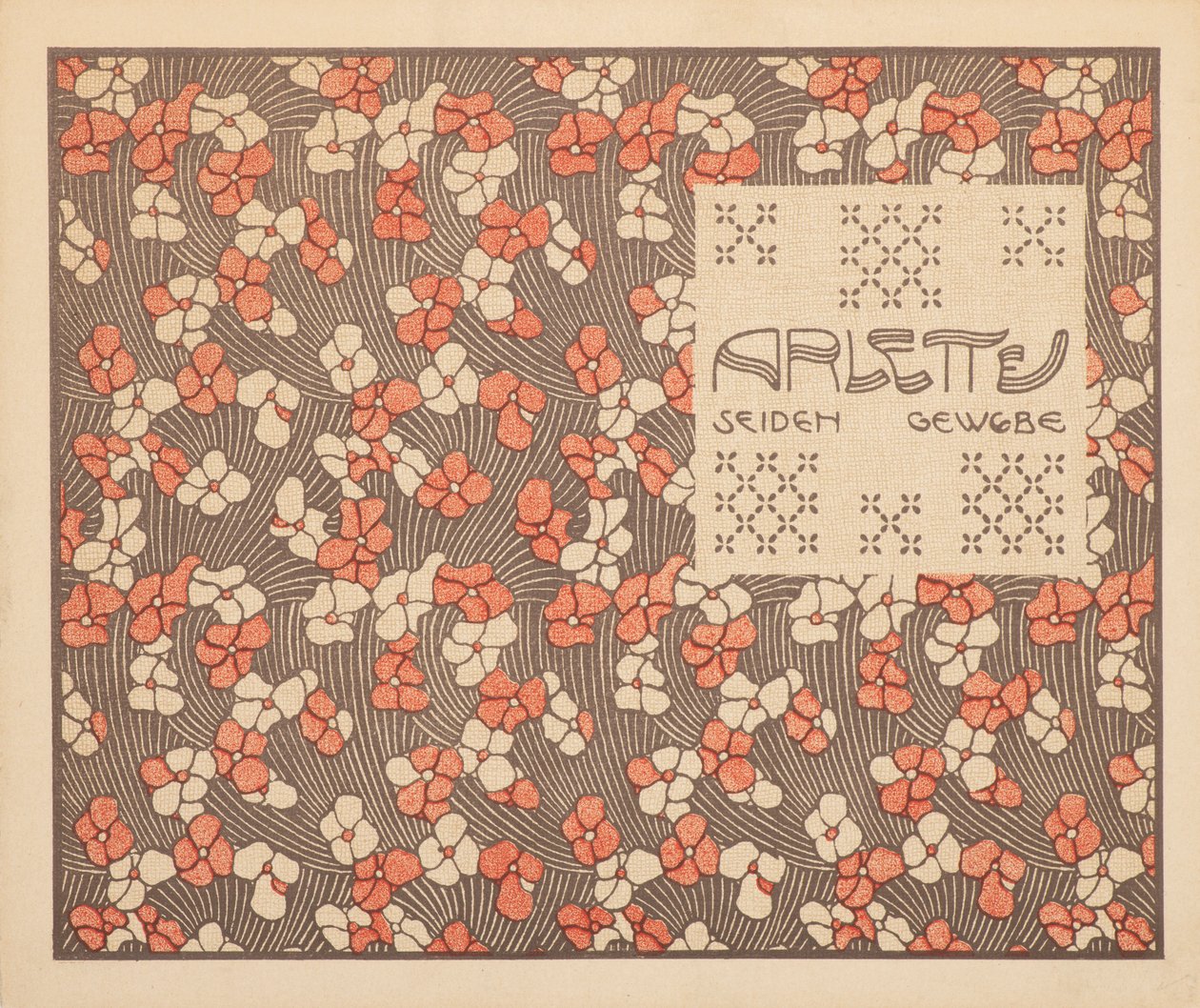 Arlette silkkikangas, 1901. tekijältä Koloman Moser