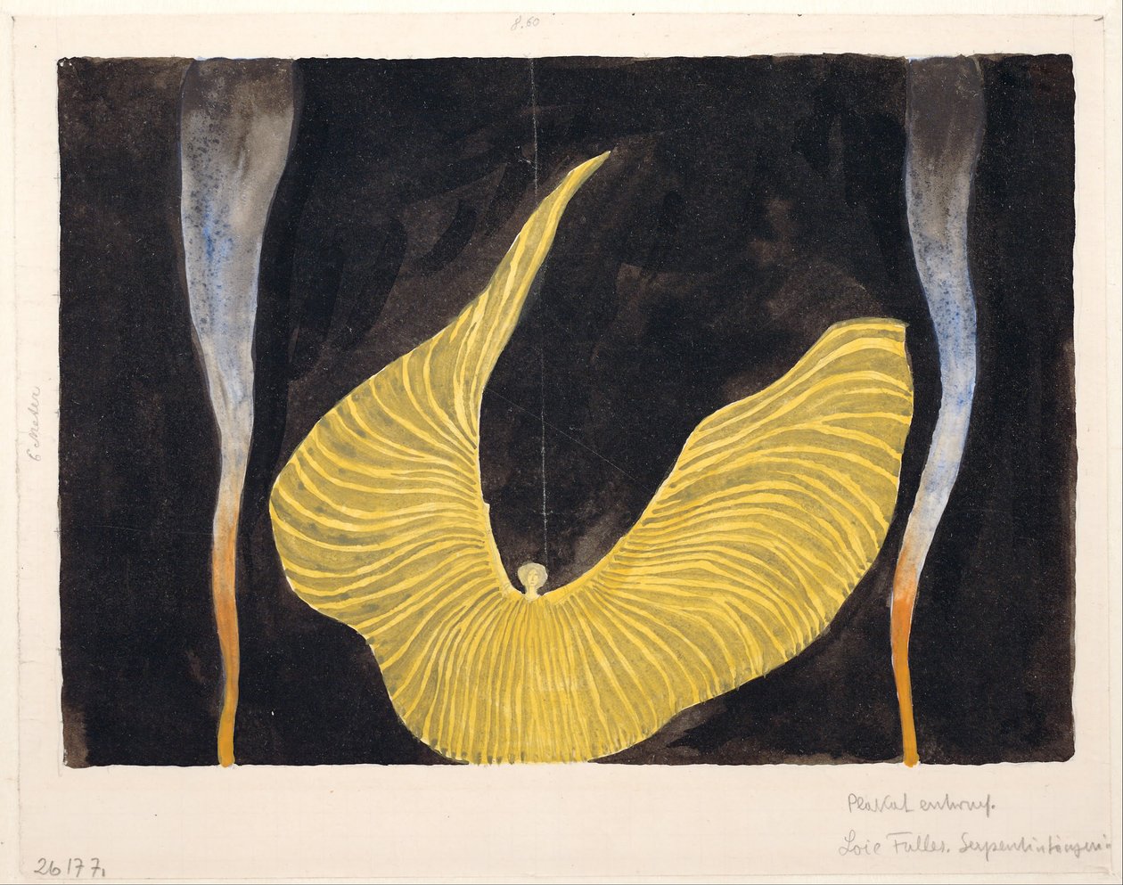 Loïe Fuller elokuvassa Tanssi Arkkienkeli, 1902 tekijältä Koloman Moser