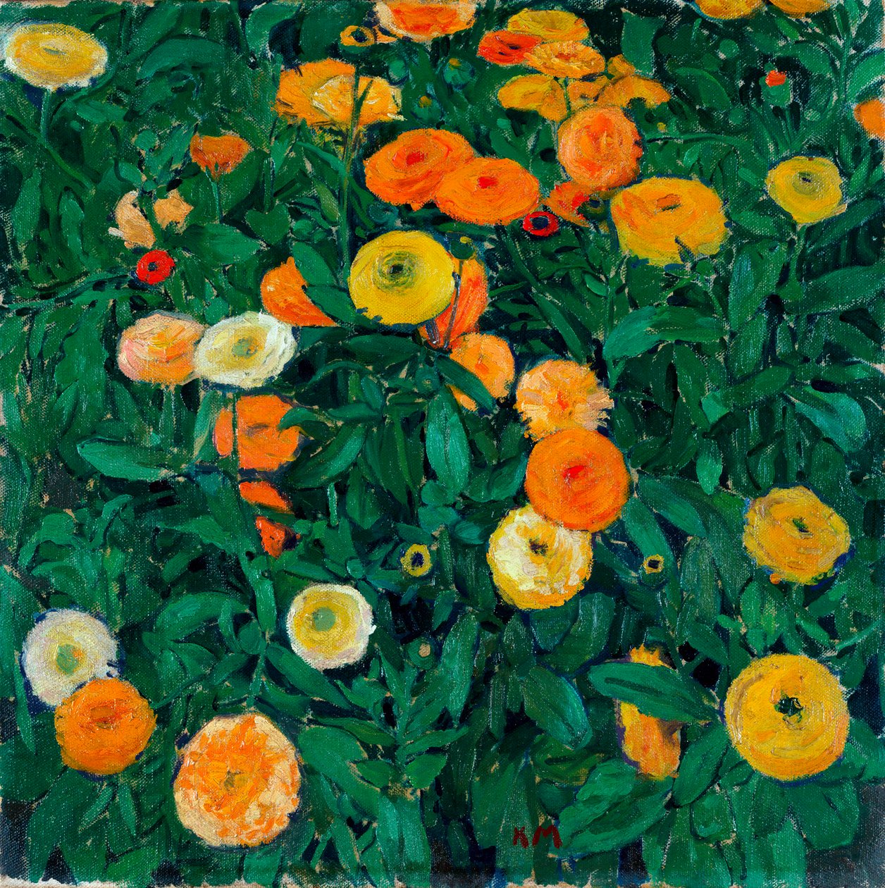 Marigolds - Koloman Moserin maalaus (1868-1918) tekijältä Koloman Moser