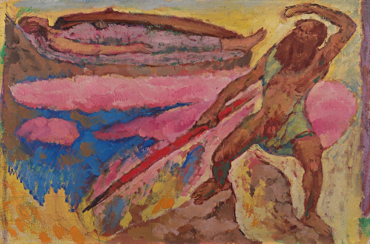 Wotan ja Brünhilde, n. 1916 tekijältä Koloman Moser