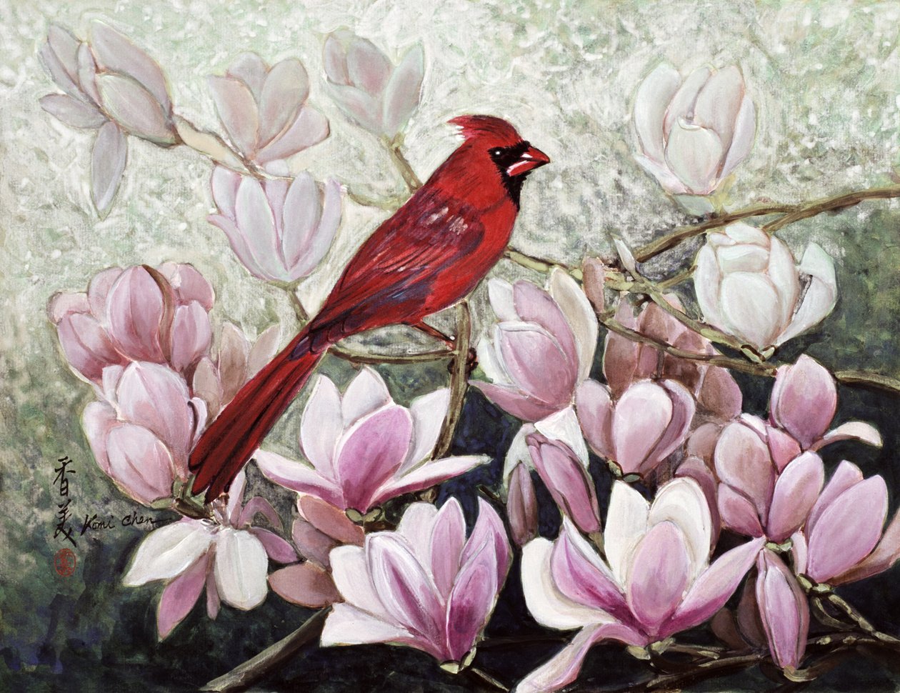 Cardinal, 2001 (guassi riisipaperille) tekijältä Komi Chen