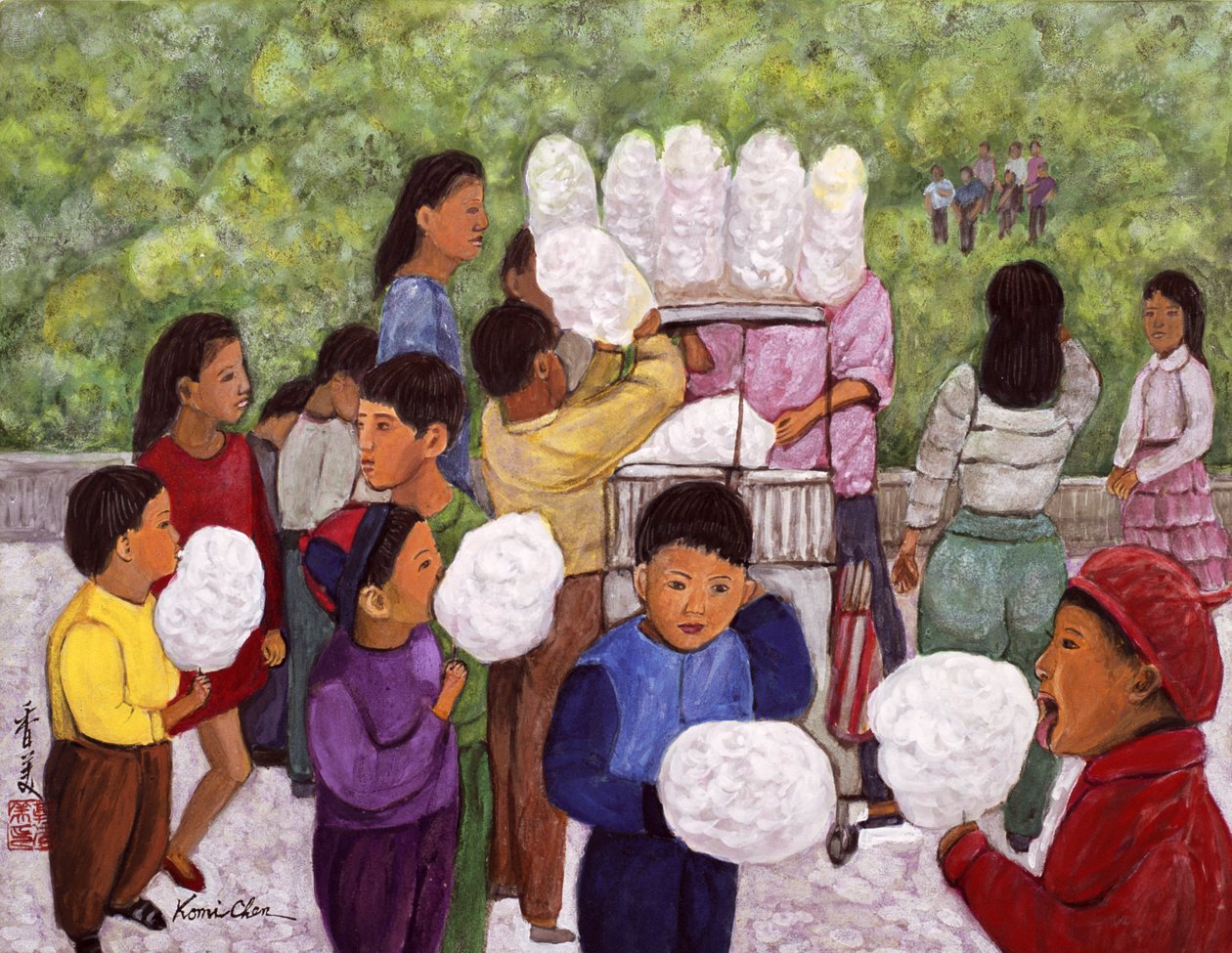 Cotton Candy, 1992 (guassi silkillä) tekijältä Komi Chen