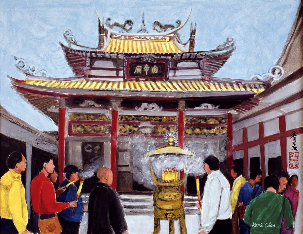 Make a Wish, 1990 (guassi riisipaperille) tekijältä Komi Chen