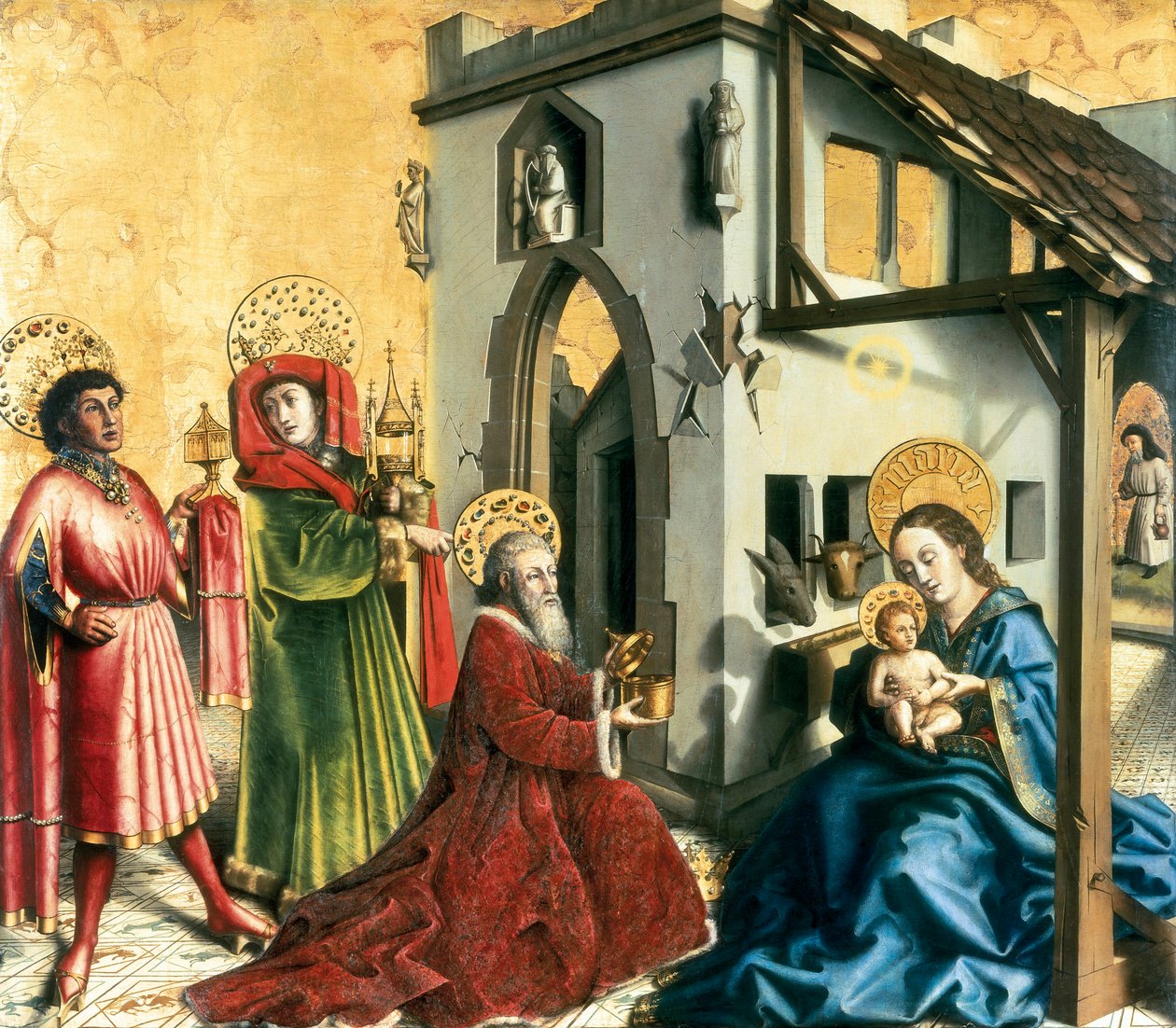 Adoration of the Magi, n.1444 (tempera paneelissa) tekijältä Konrad Witz