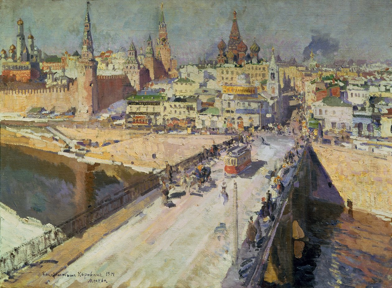 Moskovan joen silta, 1914 tekijältä Konstantin Alekseevich Korovin