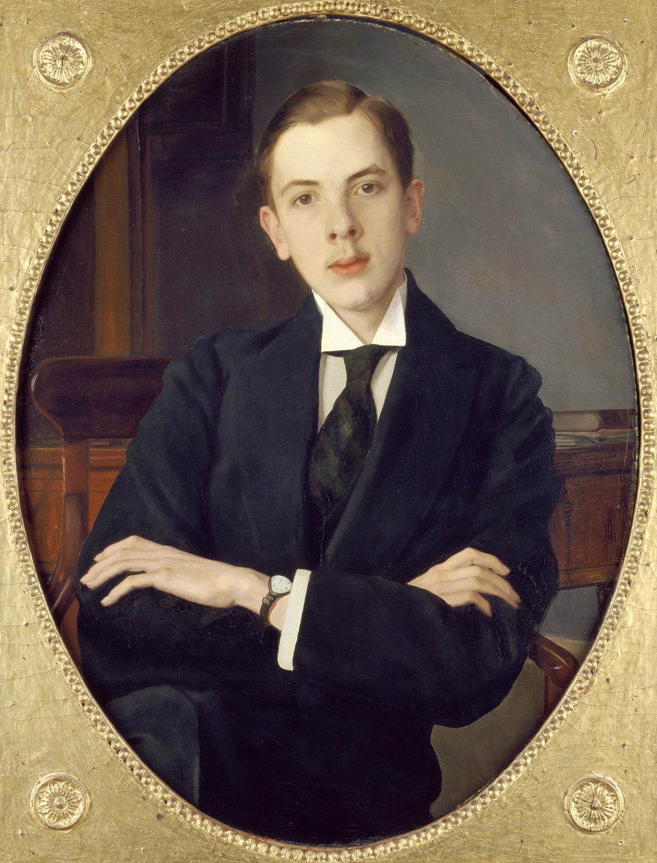 Evgenii Sergheevich Mikhailov, taiteilijan veljenpoika, 1916. tekijältä Konstantin Andreevic Somov