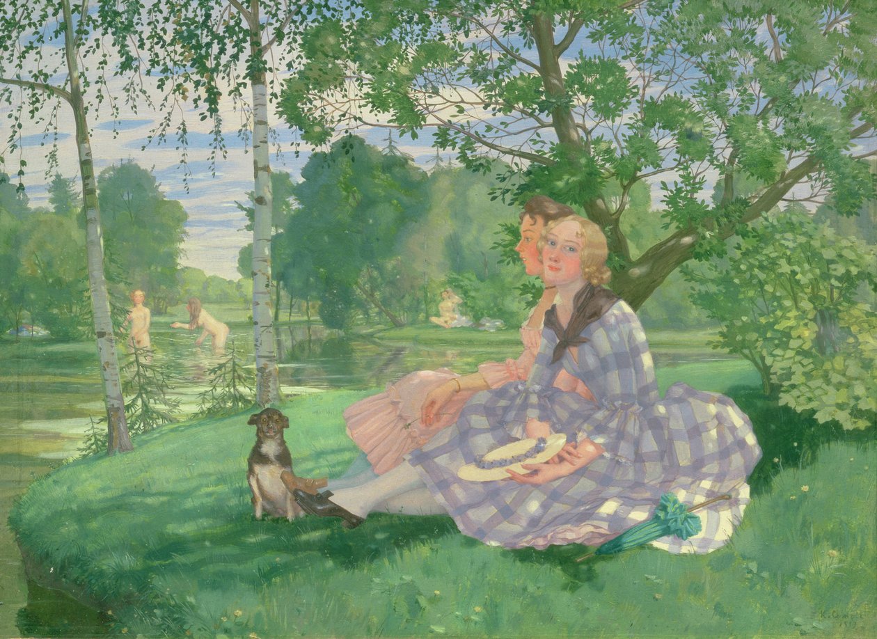 Kesä, 1919 (öljy pahville) tekijältä Konstantin Andreevic Somov