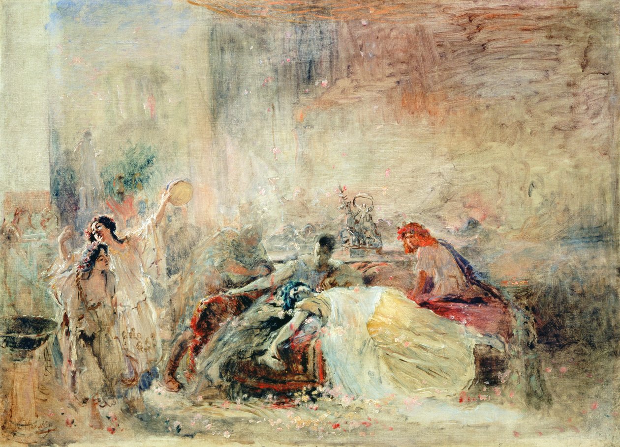 Claudius Caesar Neron kuolema (37-68 jKr) tekijältä Konstantin Egorovich Makovsky
