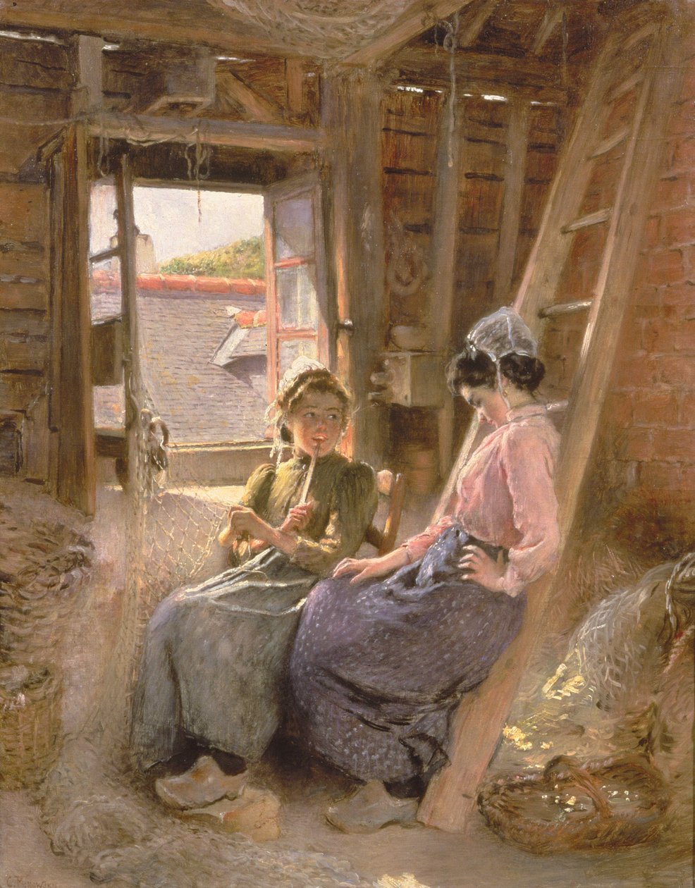 Kaksi bretonilaista naista, 1904 tekijältä Konstantin Egorovich Makovsky