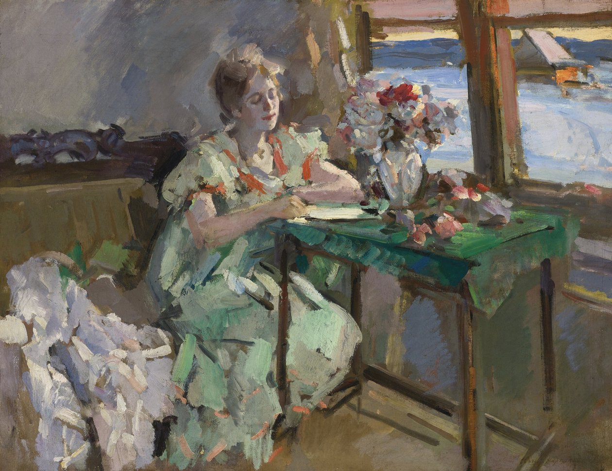 Ikkunalla, 1918 tekijältä Konstantin Alekseevich Korovin