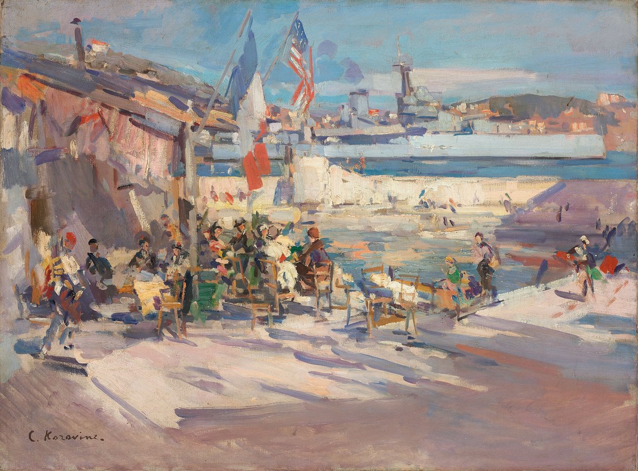 Kahvila ranskalaisessa satamassa tekijältä Konstantin Alekseevich Korovin