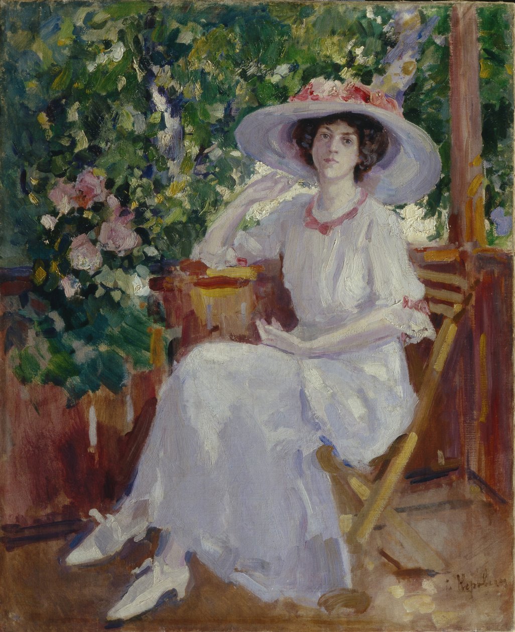 Atressi Nadezhda Komarovskajan muotokuva tekijältä Konstantin Alekseevich Korovin