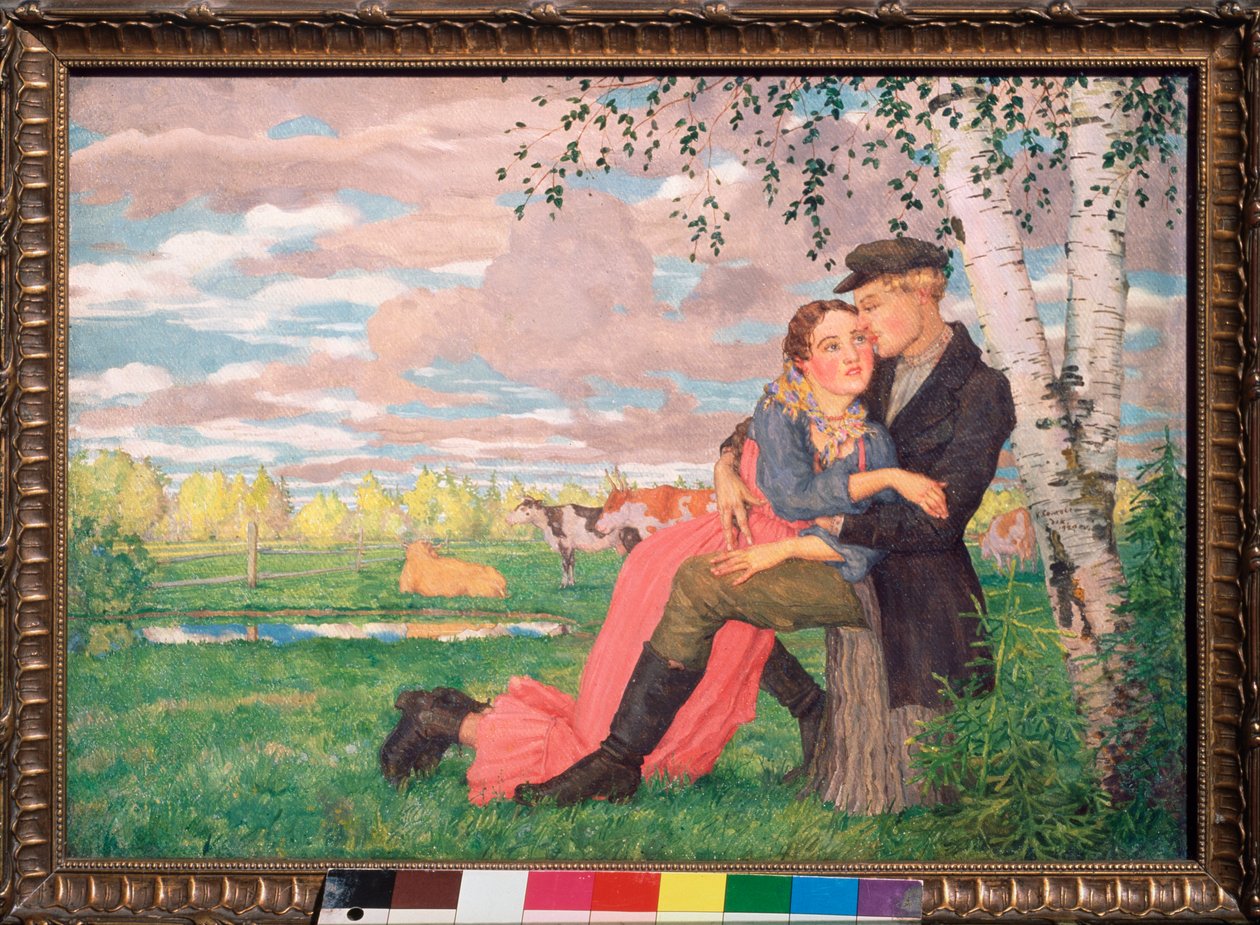 Lovers (Lovers) - Konstantin (Konstantin) Andrejevitš Somovin (1869-1939) maalaus, öljy kankaalle tekijältä Konstantin Andreevic Somov