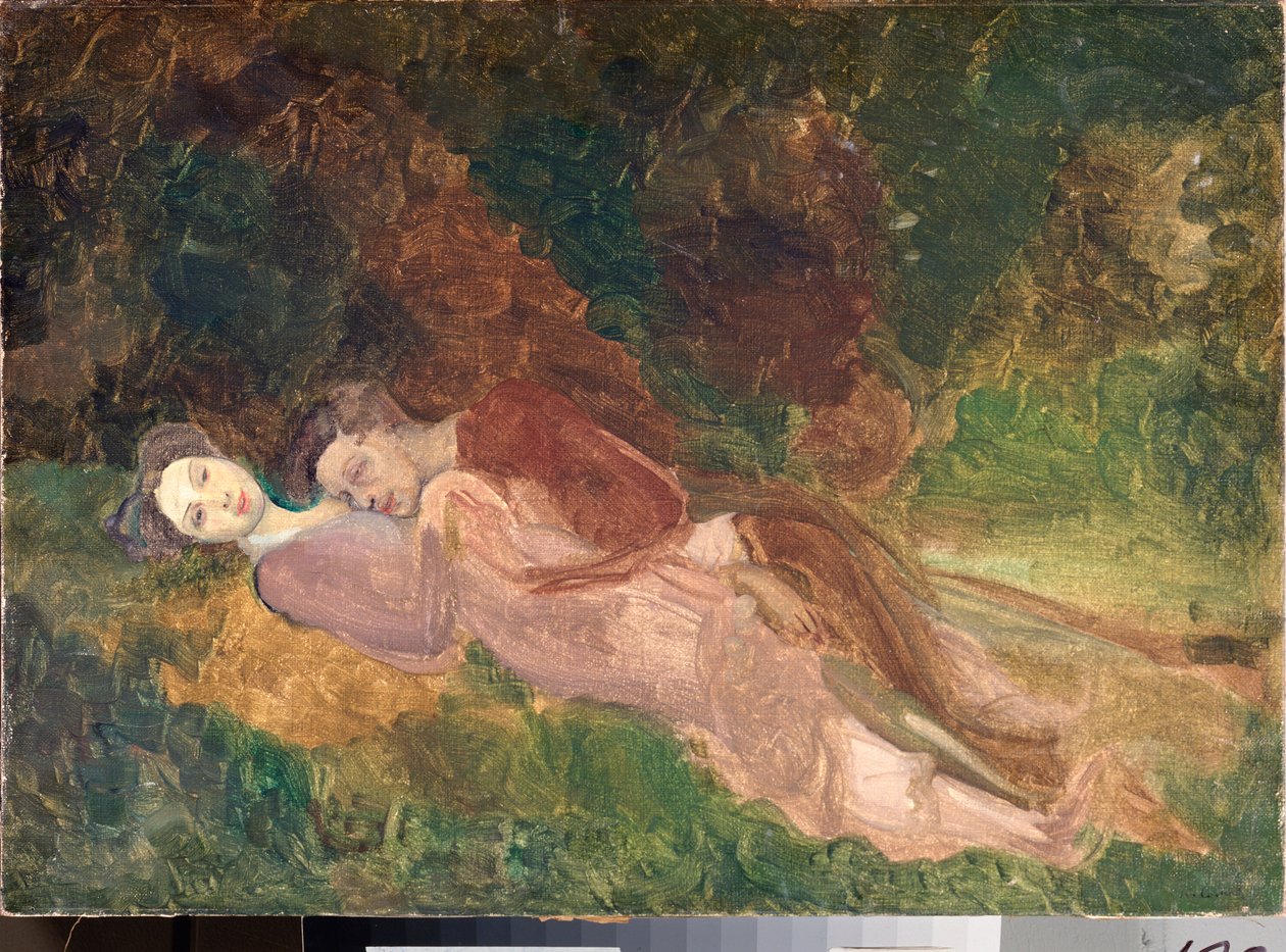 Lovers (Lovers) - Konstantin (Konstantin) Andreevich Somovin (1869-1939) maalaus, öljy kankaalle tekijältä Konstantin Andreevic Somov