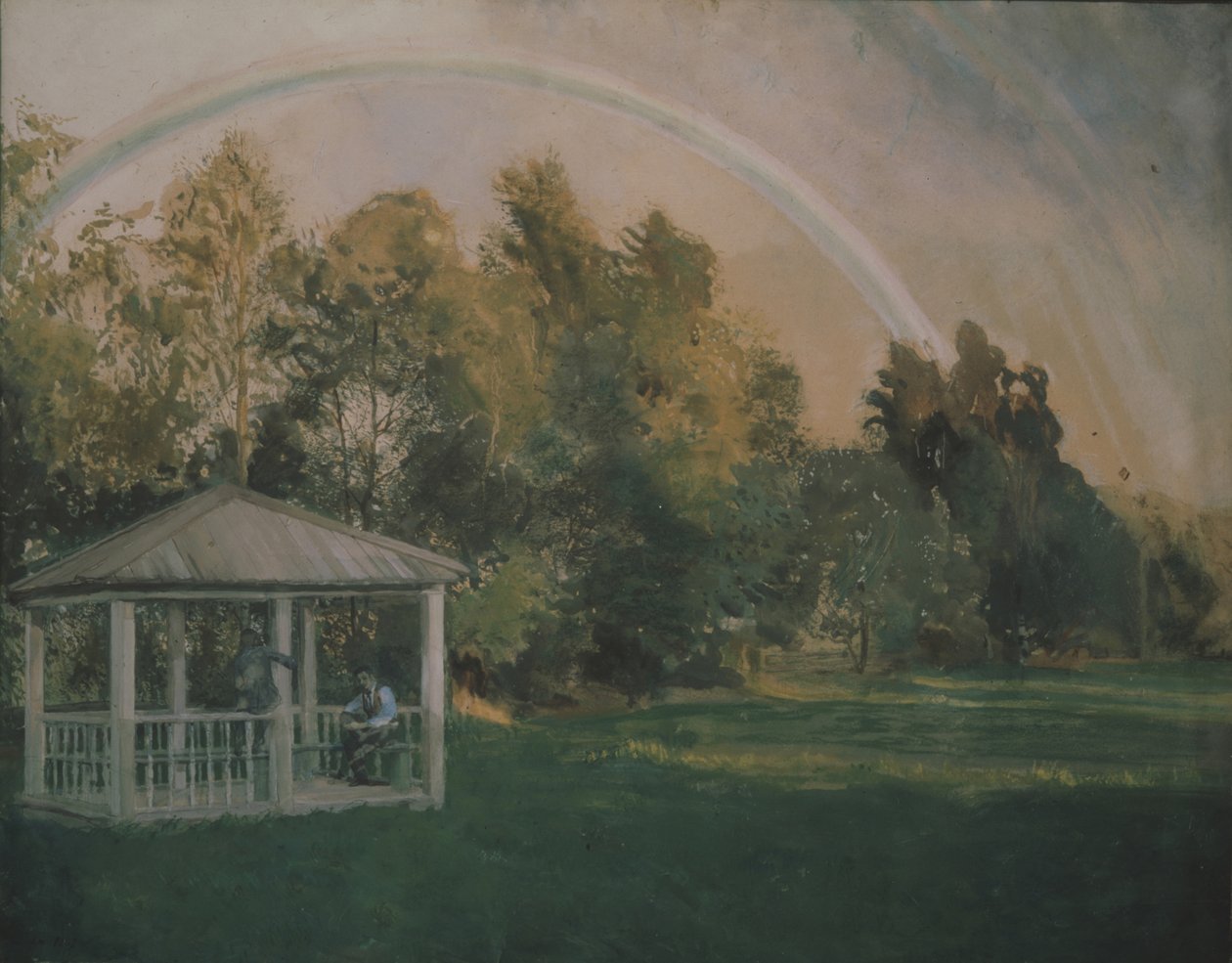 Maisema sateenkaaren kanssa tekijältä Konstantin Andreevic Somov