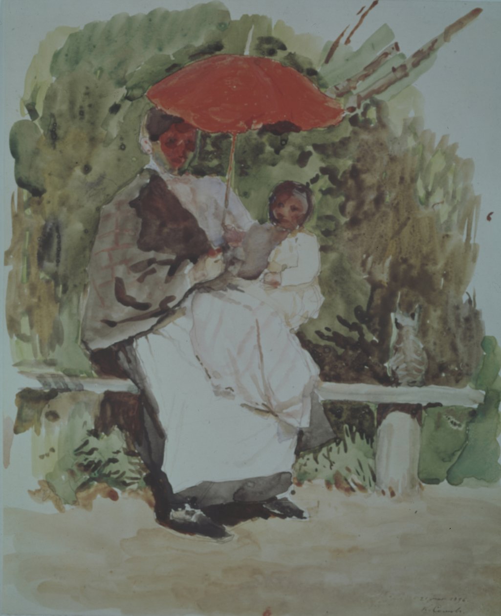 Sairaanhoitaja lapsen kanssa tekijältä Konstantin Andreevic Somov