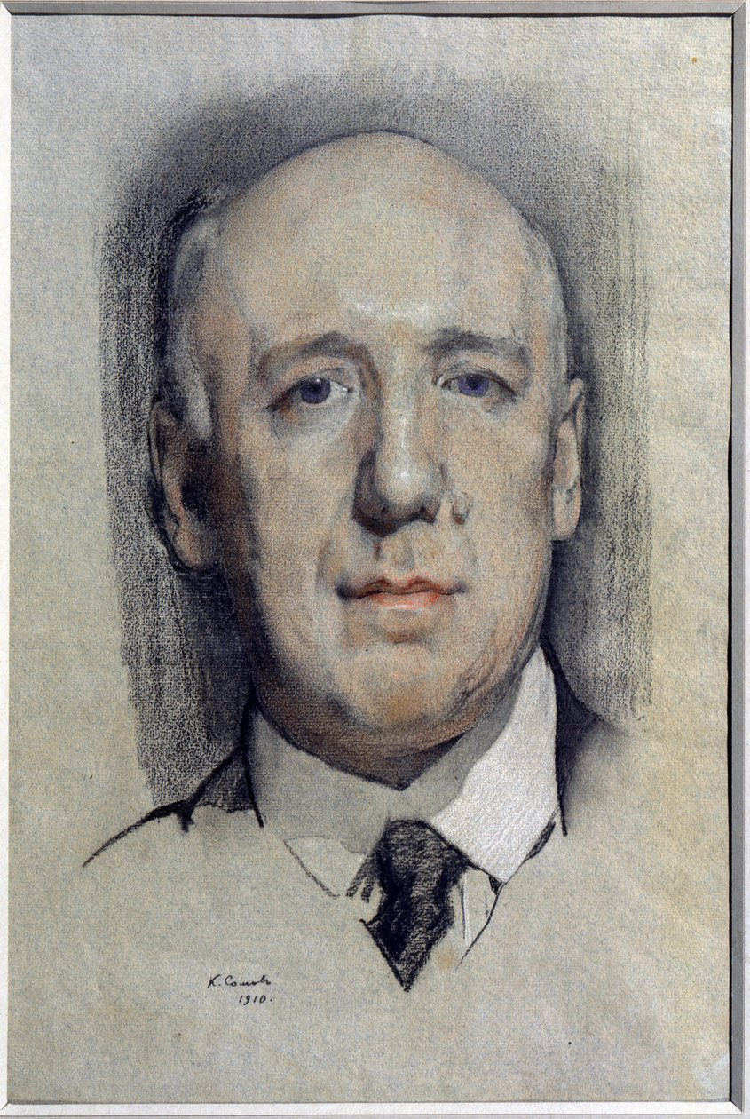 Muotokuva kirjailija Fjodor Sologubista (Fiodor Sologub) (1863-1927) (Kirjoittaja F. Sologubin muotokuva). Konstantin (Konstantin) Andrejevitš Somovin (1869-1939) teos, akvarelli paperille tekijältä Konstantin Andreevic Somov