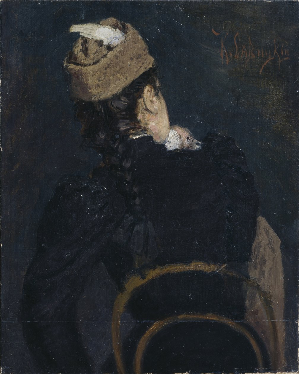 Tyttöopiskelija, 1890-luku tekijältä Konstantin Apollonovich Savitsky