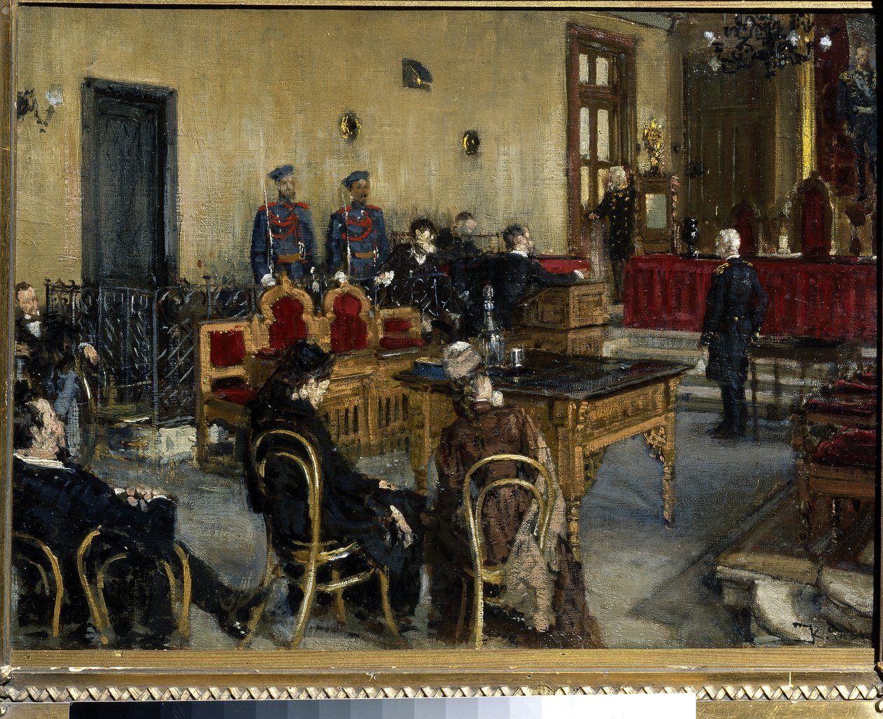 Tuomiota odotellessa. Maalaus Konstantin Apollonovich Savitsky (1844-1905), öljy kankaalle tekijältä Konstantin Apollonovich Savitsky
