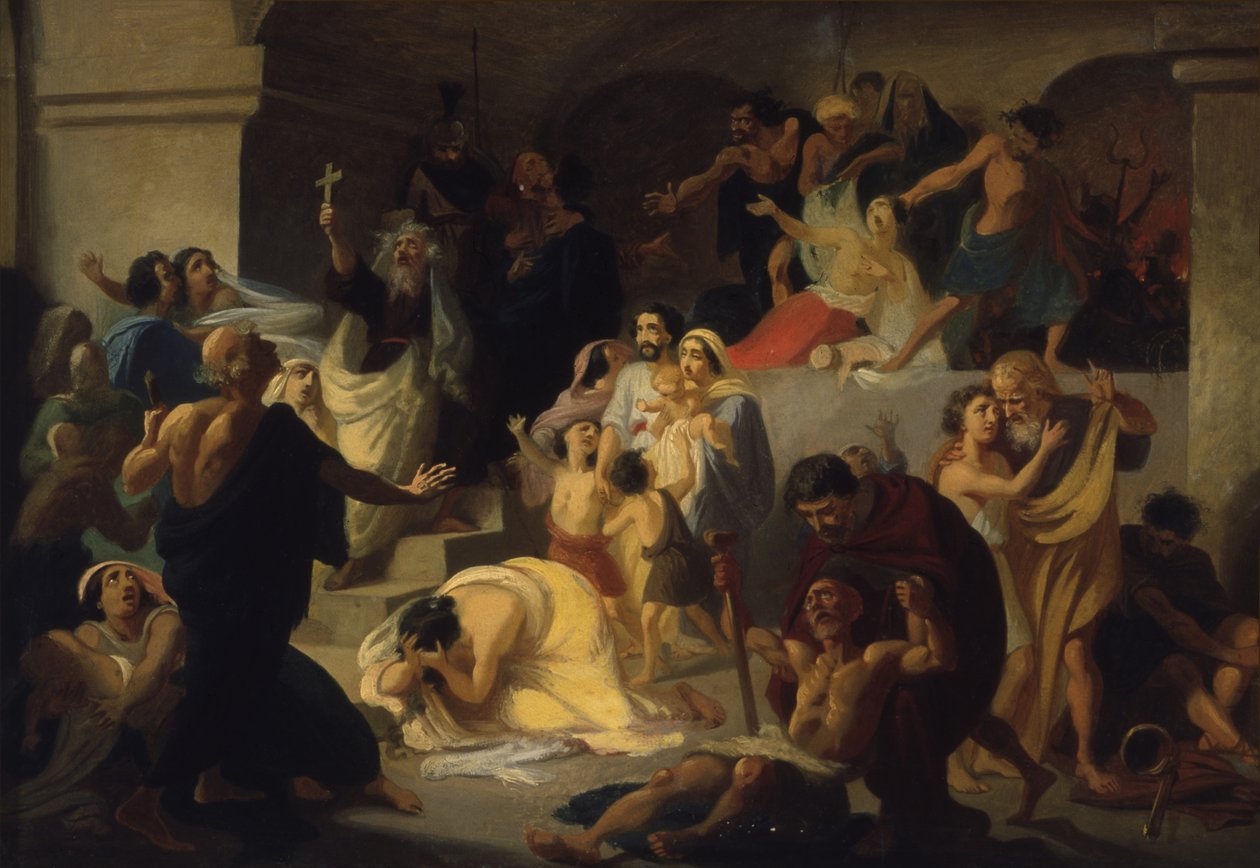 Kristityt marttyyrit Colosseumissa, 1860-luvun alku tekijältä Konstantin Dmitrievich Flavitski