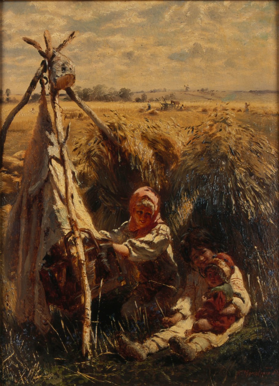 Lapset pelloilla, 1870 tekijältä Konstantin Egorovich Makovsky