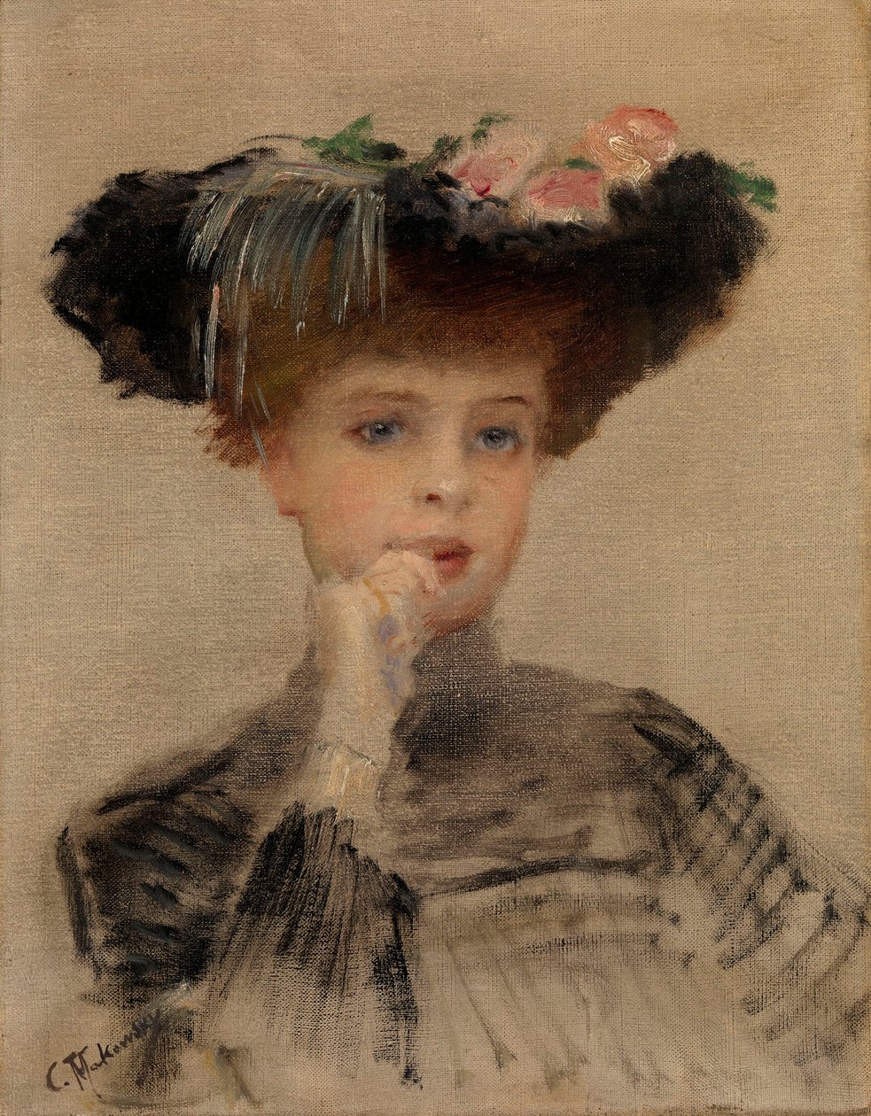 Mode Belle Epoque : "La Parisienne" - Konstantin Jegorovich Makovskin (Constantin Makovski) maalaus (1839-1915) tekijältä Konstantin Egorovich Makovsky