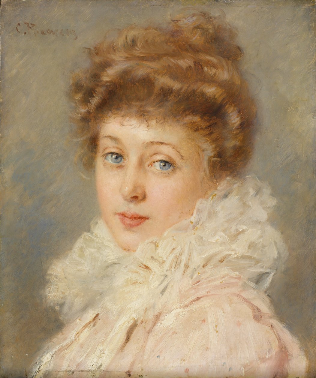 Elegantin naisen muotokuva, tekijältä Konstantin Egorovich Makovsky
